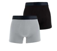 Ted Baker Mens Modal Boxer Shorts (Pack of 2) - Black Silver - S - Black Silver