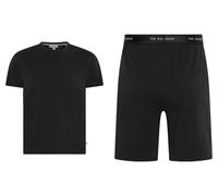 Ted Baker Mens Nightwear Shirt And Short Pajama Set, Black, M UK
