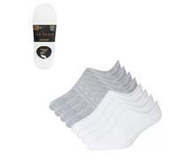 Ted Baker Men's No Show Liner Socks Multipack Non-slip Arch Support (UK, Numeric, 7, 11, Regular, Regular, 8, White)