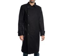 Ted Baker Men's Radford Wool Wrap Funnel Coat, Black, XS