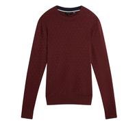 Ted Baker Mens Sainsy T Stitch Crew Neck Maroon Jumper - Dark Red
