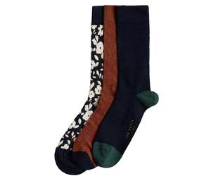 Ted Baker Mens Socks 3 Pairs Casual Cotton Rich Designer Gift Box Sock