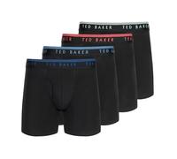 Ted Baker Men's 4 Pack Cotton Stretch Boxer Briefs, Black Beauty, S