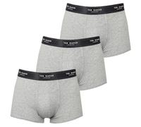 Ted Baker Men's Mens 3-Pack Cotton Boxers - Mens 3-Pack Trunks - Mens Three Pack Cotton Fashion Trunk - Grey