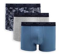 Ted Baker Men's Ted Baker London Men's Cotton Fashion - Pack of 3 Trunks, Crystal Teal Eggyo Sailor Blue/ Sky Captain, S UK