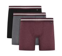 Ted Baker Mens Trunks, Cotton, 3-Pack, (TBB02), Black/Grey/Radicchio, L