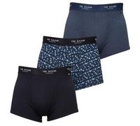 Ted Baker Mens 3-Pack Boxer Briefs - Navy/Blue Night/Deimos Spot - M
