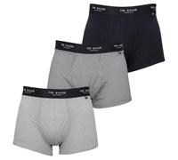 Ted Baker Mens 3 Pack Boxer Briefs - Navy/Heather Grey/Mini Geo Navy - L