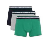Ted Baker Mens Trunks, Cotton, 3-Pack, (TBB02), Navy/White/Green, M