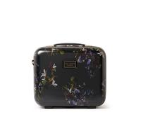 Ted Baker Midnight Bloom Vanity Case Travel Makeup Bag Hard Shell Cosmetic Case Floral Toiletry Bags Portable Carry Handle & Strap Logo Lining, 36cm Travel Organiser Compartments 17L Capacity
