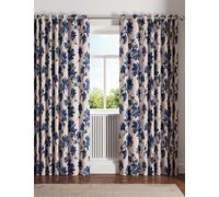 Ted Baker 'Midnight Garden' Cotton Lined Curtains in Blue | Size: 168 cm width x 137 cm drop Ted Baker Blue 168 cm width x 137 cm drop