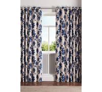 Ted Baker 'Midnight Garden' Cotton Lined Curtains in Blue | Size: 168 cm width x 137 cm drop Ted Baker Blue 168 cm width x 137 cm drop