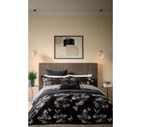 Ted Baker 'Narnia Floral' Cotton Duvet Cover Set in Black | Size: Double