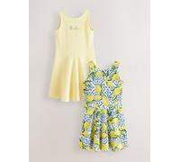 Ted Baker Older Girls 2 Pack Sleeveless Jersey Skater Dresses, Multi, Size 8 Years Print