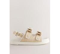 Ted Baker Older Girls Strap Buckle Sandals, Neutral, Size 2 Older Neutral