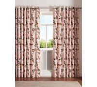 Ted Baker 'Opal Floral' Cotton Lined Curtains in Pink | Size: 168 cm width x 183 cm drop Ted Baker Pink 168 cm width x 183 cm drop