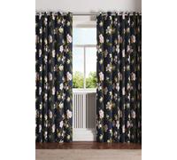 Ted Baker 'Opal Floral' Cotton Lined Curtains in Navy | Size: 168 cm width x 137 cm drop Ted Baker Navy 168 cm width x 137 cm drop