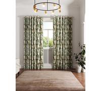 Ted Baker Opal Floral Lined Eyelet Curtains Light Green