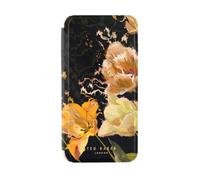 Ted Baker Orange Tulip Mirror Folio Phone Case for iPhone 16 Pro Max Gold Shell
