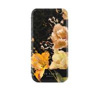 Ted Baker Orange Tulip Mirror Folio Phone Case for iPhone 17 Gold Shell