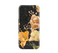 Ted Baker Orange Tulip Mirror Folio Phone Case for iPhone 17 Pro Gold Shell