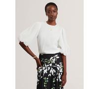 Ted Baker Organza Puff Sleeve Blouse Ivory