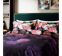 Ted Baker Painted Posy Super Kingsize Duvet Cover SET, Navy
