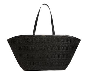 Ted Baker Pamylaa Raffia Straw Oversized Bucket Tote Bag Black