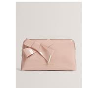 Ted Baker Patent Wash Bag with Knot Bow Detail, Pink, Women Pink