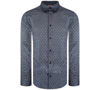 Ted Baker Pavia Mens Navy Geometric Star Print Shirt - Size 2XL