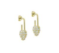 Ted Baker Payton Pave Crystal Padlock Drop Earrings for Women (Gold/Crystal)