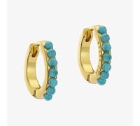 Ted Baker Persia Gold Tone Turquoise Huggie Hoop Earrings TBJ3983-02-32