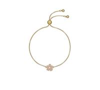 Ted Baker Petial Painted Flower Adjustable Bracelet For Women (Gold Tone/Light Pink & Pearl)