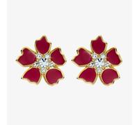 Ted Baker Petinna Gold Tone Pink Flower Stud Earrings TBJ3867-02-457