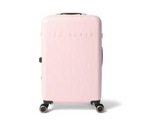 Ted Baker Pink Icon Medium Suitcase 68cm Hard Shell 4 Wheel TSA Lock, 77L