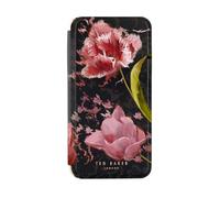 Ted Baker Pink Tulip Mirror Folio Phone Case for iPhone 16 Pro Gold Shell