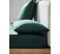 Ted Baker 'TB Plain Dye' Cotton Sateen Fitted Sheet in Dark Green | Size: King
