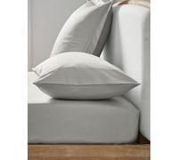 'TB Plain Dye' Cotton Sateen Fitted Sheet Ted Baker Silver Single