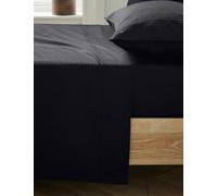 'TB Plain Dye' Cotton Sateen Flat Sheet Ted Baker Black Double