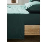Ted Baker 'TB Plain Dye' Cotton Sateen Flat Sheet in Dark Green | Size: Super King Ted Baker Dark Green Super King