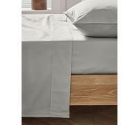 Ted Baker 'tb Plain Dye' Cotton Sateen Flat Sheet In Silver Silver