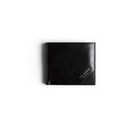Ted Baker Prugs Black Leather Bifold Coin Wallet Embossed Corner Mens Cards