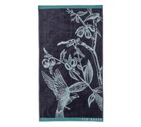 Ted Baker Pure Cotton Botanical Birds Towel - BTHSH - Navy Mix, Navy Mix