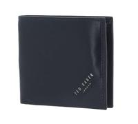 Ted Baker Purse Embossed Corner Leather Bifold Coin Wallet Navy Dark Blue