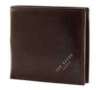 Ted Baker Purse Prugs Embossed Corner Leather Bifold Coin Wallet Brown