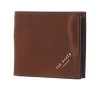 Ted Baker Purse Prugs Embossed Corner Leather Bifold Coin Wallet Tan Light Brown