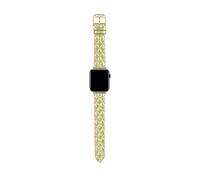 Ted Baker Quilted Leather Compatible with Apple Watch, Gold, One Size, Quilted Leather Compatible with Apple Watch