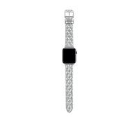 Ted Baker Quilted Leather Compatible with Apple Watch, Silver, One Size, Quilted Leather Compatible with Apple Watch