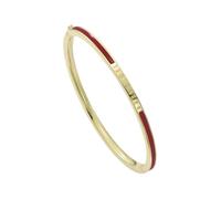 Ted Baker Roley Classic Colour Enamel Slim Bangle Bracelet (Gold/Red)