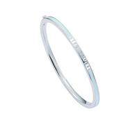 Ted Baker Roley Classic Colour Enamel Slim Bangle for Women (Silver/Pale Blue)